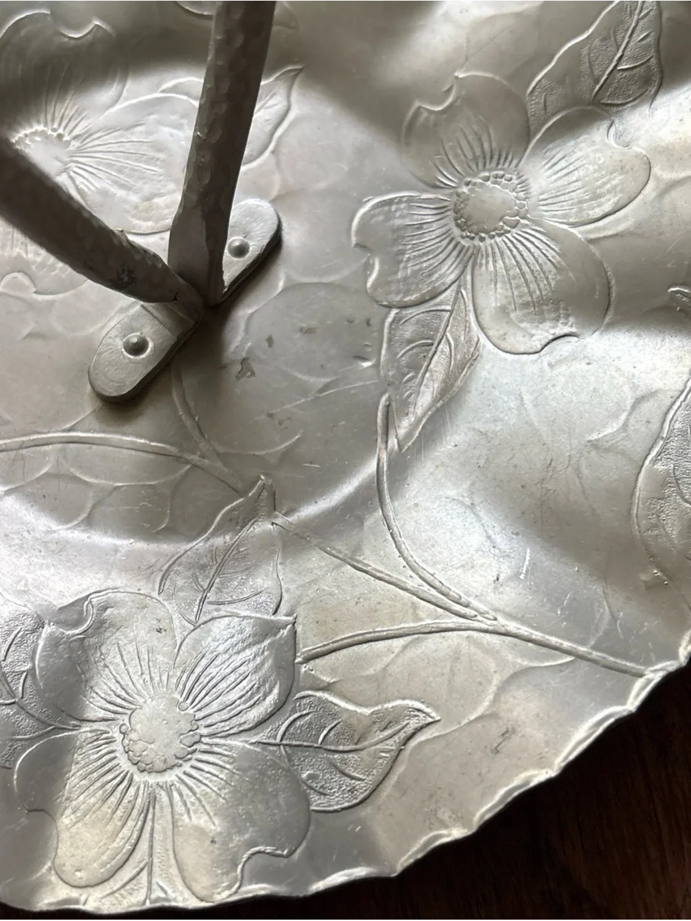 Set of Two! Butter Dish and Serving Plate Mid-Century Modern Aluminum